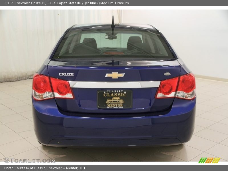 Blue Topaz Metallic / Jet Black/Medium Titanium 2012 Chevrolet Cruze LS