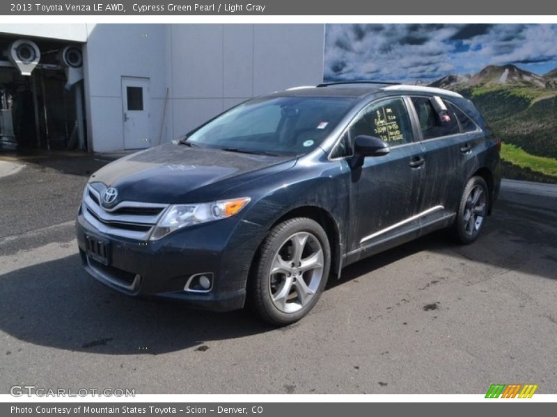 Cypress Green Pearl / Light Gray 2013 Toyota Venza LE AWD