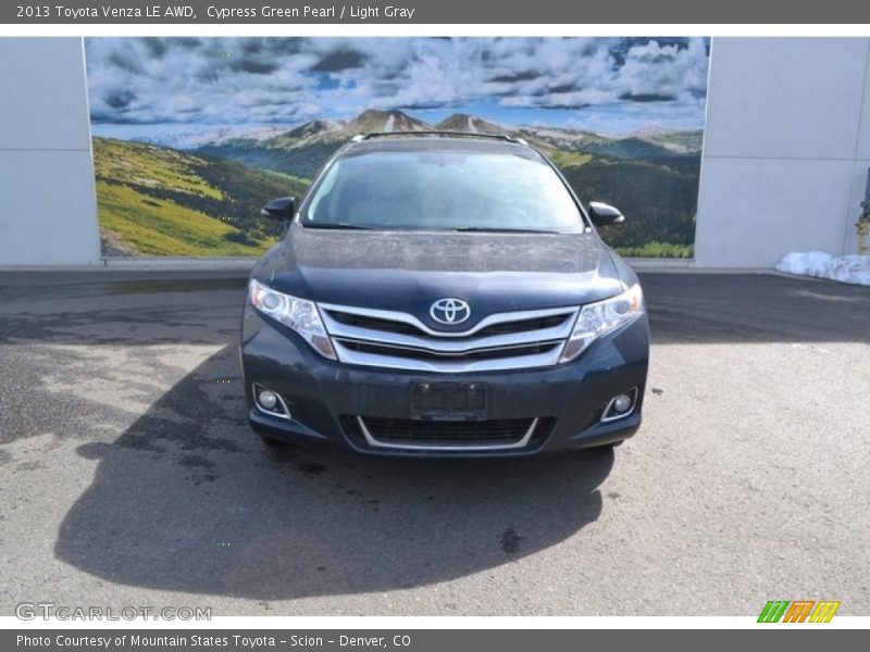 Cypress Green Pearl / Light Gray 2013 Toyota Venza LE AWD