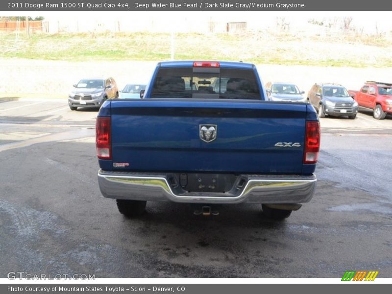Deep Water Blue Pearl / Dark Slate Gray/Medium Graystone 2011 Dodge Ram 1500 ST Quad Cab 4x4