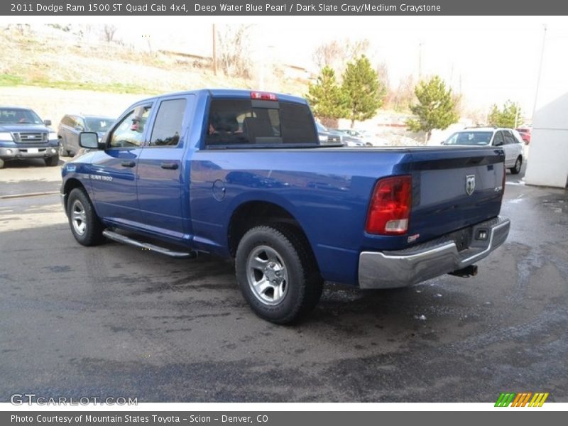 Deep Water Blue Pearl / Dark Slate Gray/Medium Graystone 2011 Dodge Ram 1500 ST Quad Cab 4x4