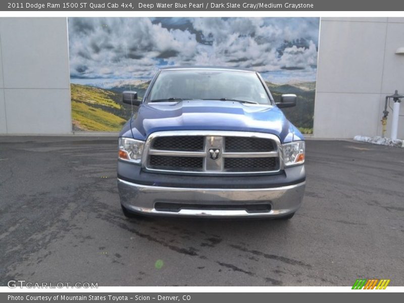 Deep Water Blue Pearl / Dark Slate Gray/Medium Graystone 2011 Dodge Ram 1500 ST Quad Cab 4x4