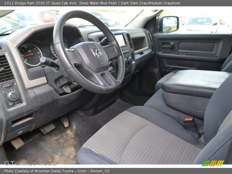 Deep Water Blue Pearl / Dark Slate Gray/Medium Graystone 2011 Dodge Ram 1500 ST Quad Cab 4x4