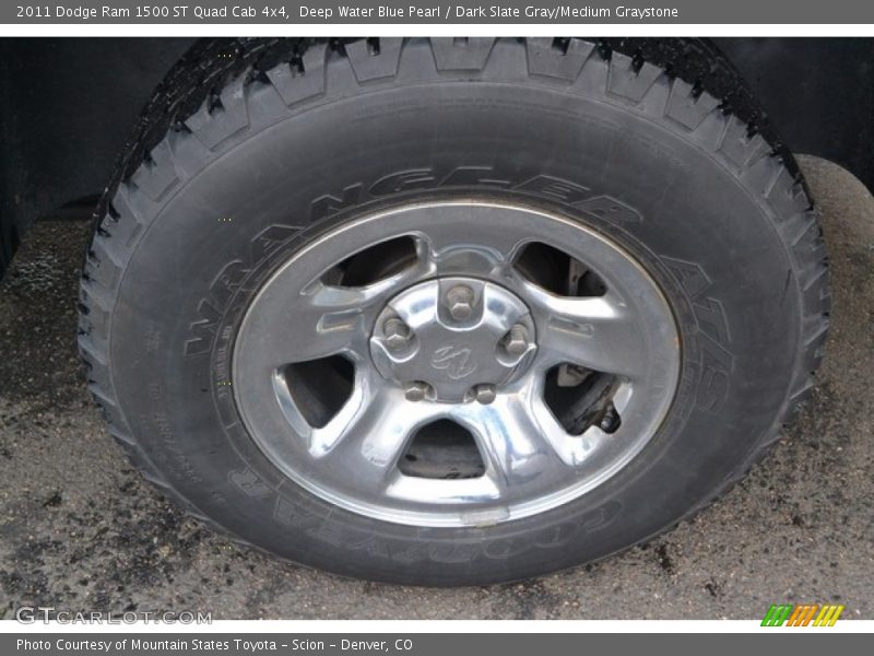 Deep Water Blue Pearl / Dark Slate Gray/Medium Graystone 2011 Dodge Ram 1500 ST Quad Cab 4x4