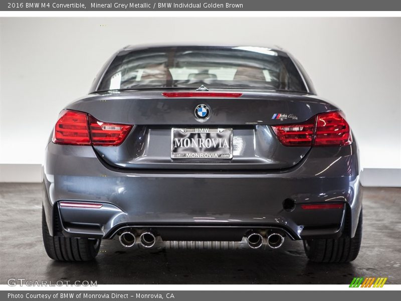 Mineral Grey Metallic / BMW Individual Golden Brown 2016 BMW M4 Convertible