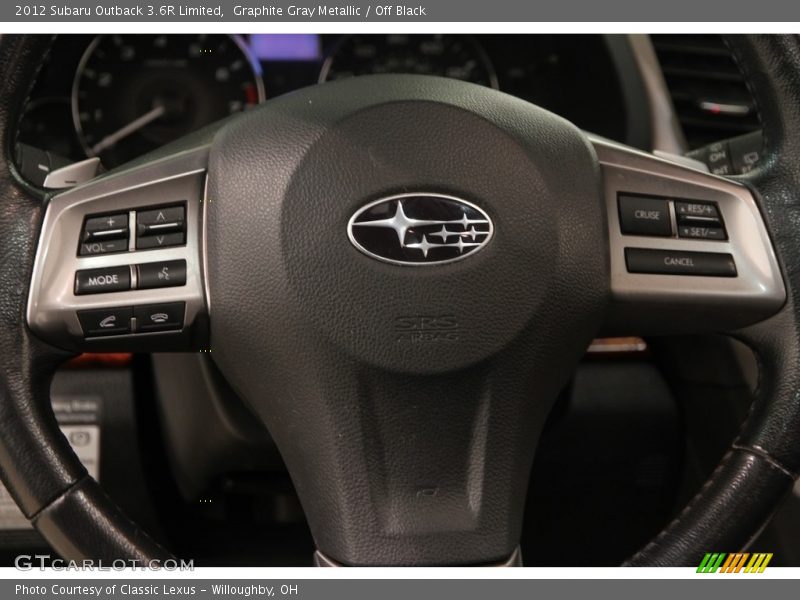 Graphite Gray Metallic / Off Black 2012 Subaru Outback 3.6R Limited