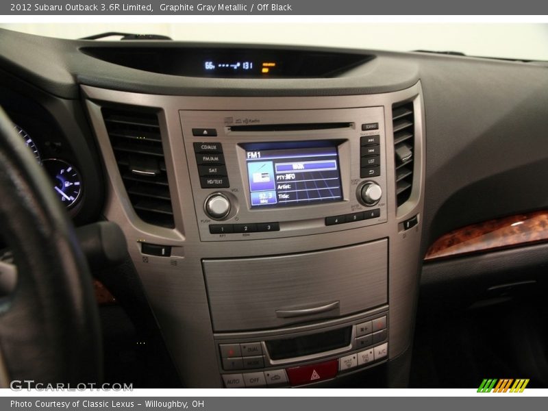 Graphite Gray Metallic / Off Black 2012 Subaru Outback 3.6R Limited
