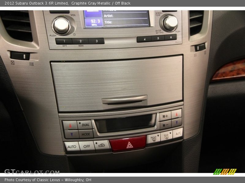 Graphite Gray Metallic / Off Black 2012 Subaru Outback 3.6R Limited