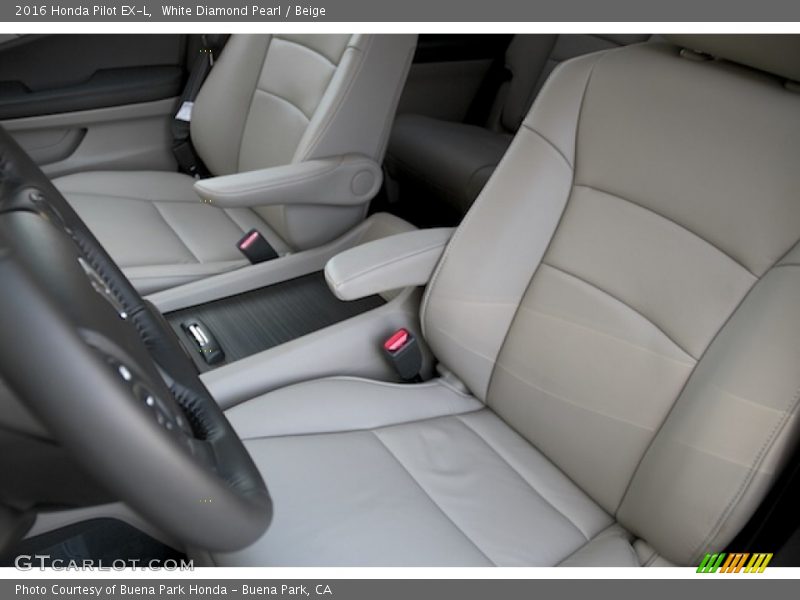 White Diamond Pearl / Beige 2016 Honda Pilot EX-L