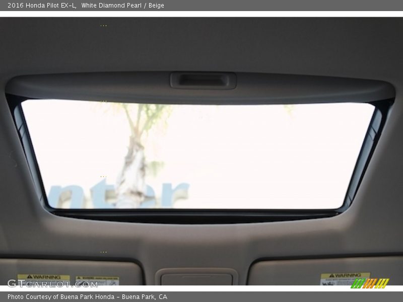 White Diamond Pearl / Beige 2016 Honda Pilot EX-L