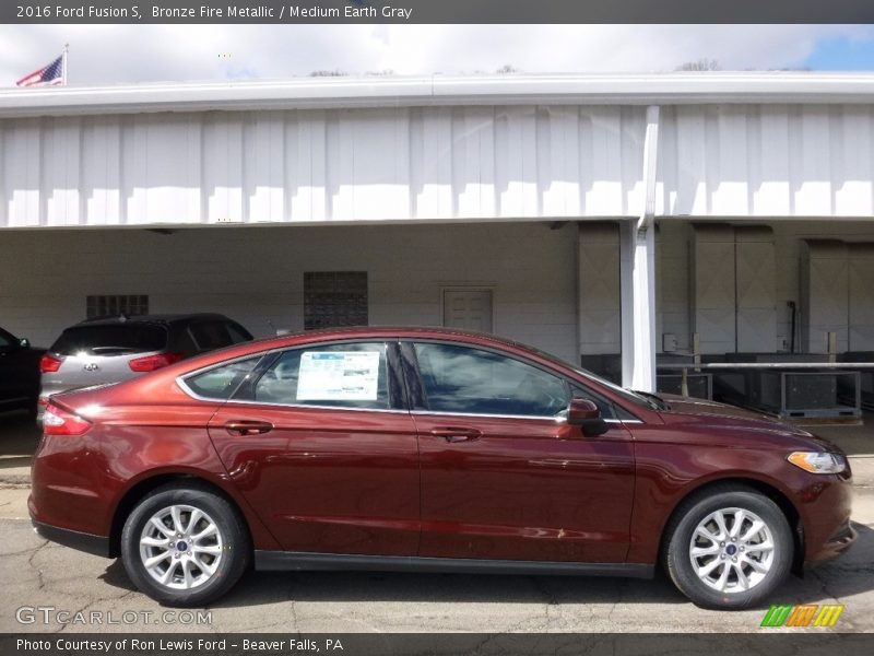 Bronze Fire Metallic / Medium Earth Gray 2016 Ford Fusion S
