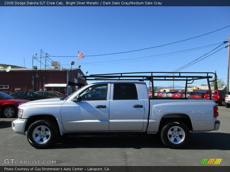 Bright Silver Metallic / Dark Slate Gray/Medium Slate Gray 2008 Dodge Dakota SLT Crew Cab
