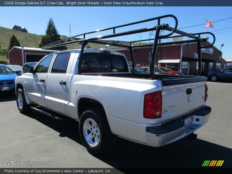Bright Silver Metallic / Dark Slate Gray/Medium Slate Gray 2008 Dodge Dakota SLT Crew Cab