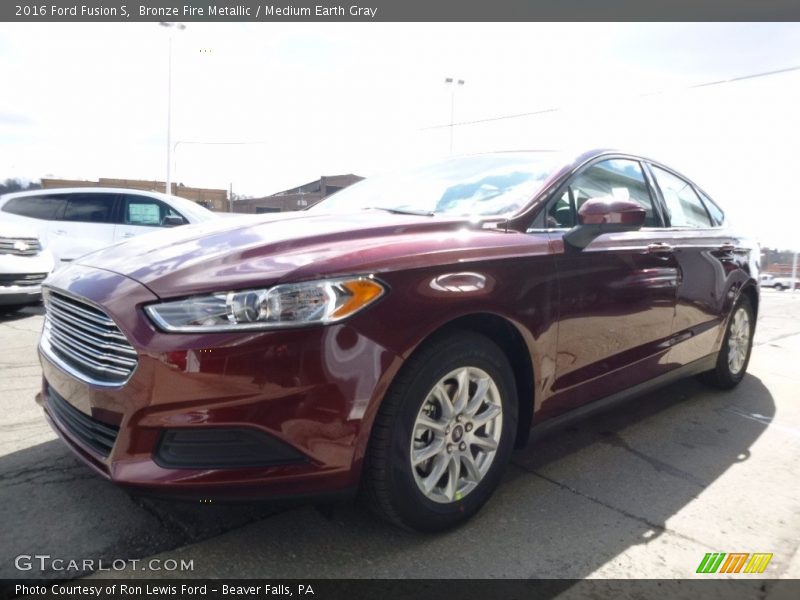 Bronze Fire Metallic / Medium Earth Gray 2016 Ford Fusion S