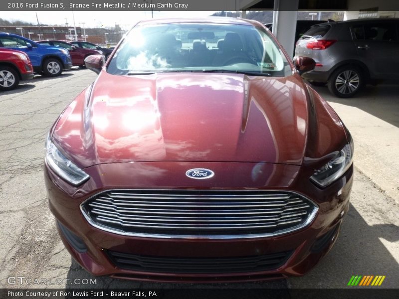 Bronze Fire Metallic / Medium Earth Gray 2016 Ford Fusion S