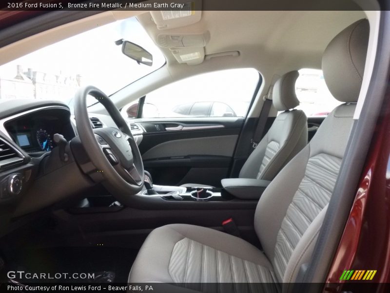 Bronze Fire Metallic / Medium Earth Gray 2016 Ford Fusion S