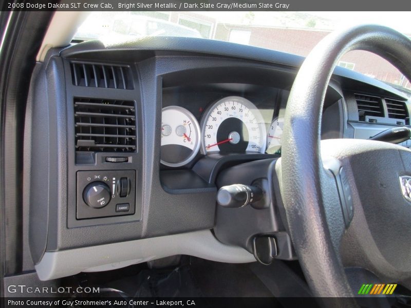 Bright Silver Metallic / Dark Slate Gray/Medium Slate Gray 2008 Dodge Dakota SLT Crew Cab