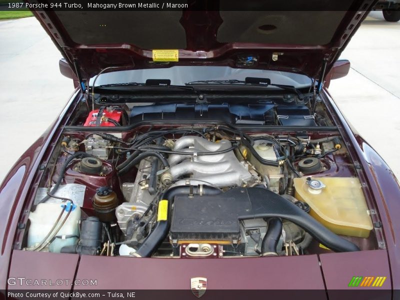 Mahogany Brown Metallic / Maroon 1987 Porsche 944 Turbo