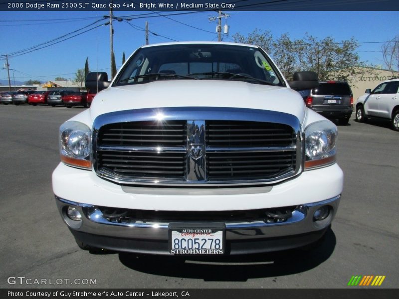 Bright White / Medium Slate Gray 2006 Dodge Ram 2500 SLT Quad Cab 4x4