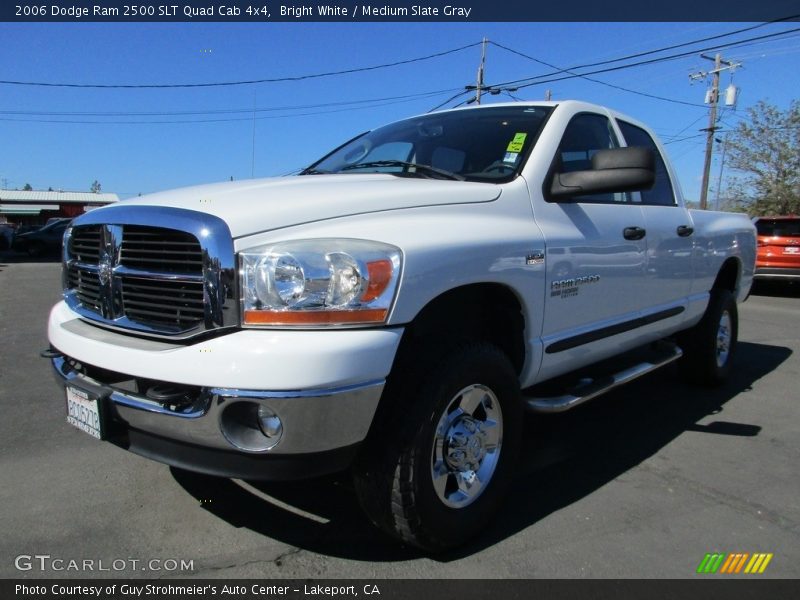 Bright White / Medium Slate Gray 2006 Dodge Ram 2500 SLT Quad Cab 4x4