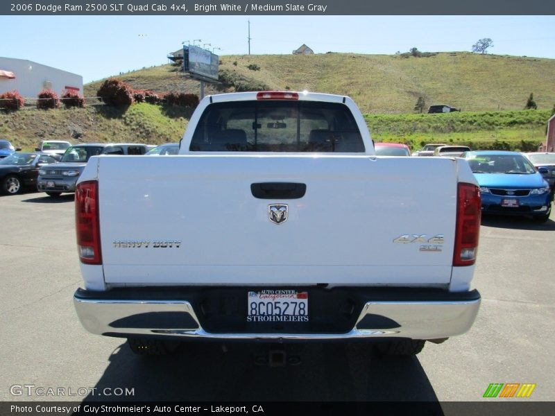 Bright White / Medium Slate Gray 2006 Dodge Ram 2500 SLT Quad Cab 4x4