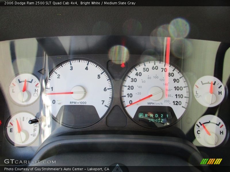 Bright White / Medium Slate Gray 2006 Dodge Ram 2500 SLT Quad Cab 4x4