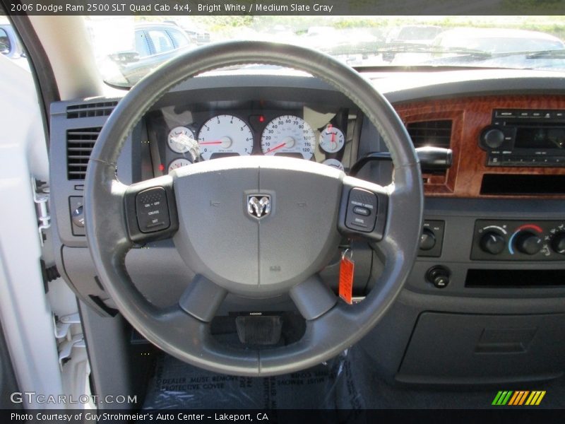 Bright White / Medium Slate Gray 2006 Dodge Ram 2500 SLT Quad Cab 4x4