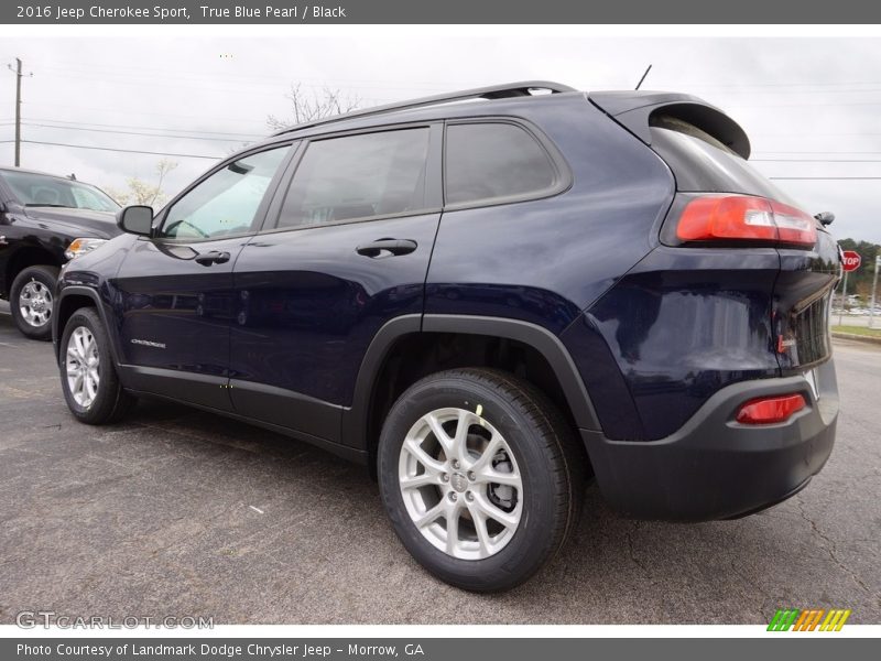 True Blue Pearl / Black 2016 Jeep Cherokee Sport