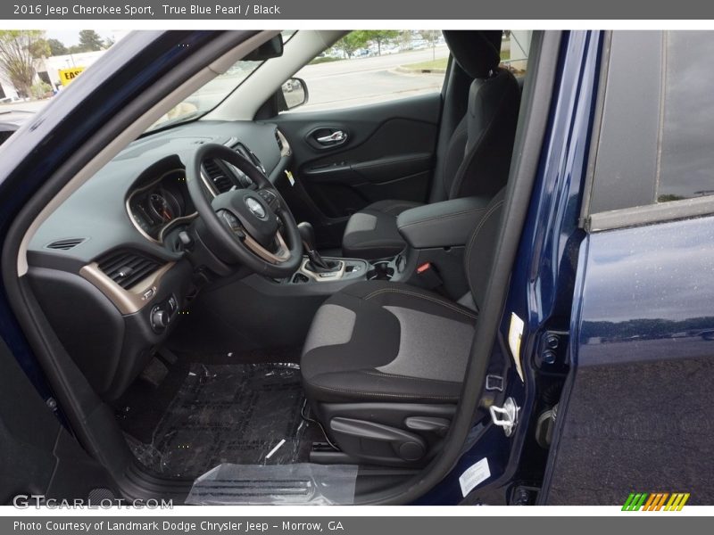 True Blue Pearl / Black 2016 Jeep Cherokee Sport