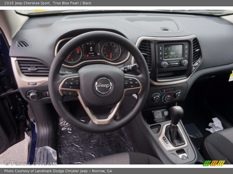 True Blue Pearl / Black 2016 Jeep Cherokee Sport
