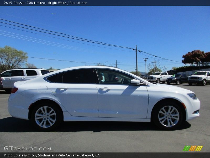 Bright White / Black/Linen 2015 Chrysler 200 Limited