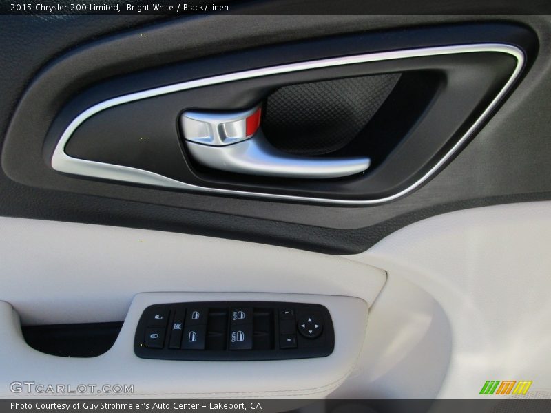 Bright White / Black/Linen 2015 Chrysler 200 Limited