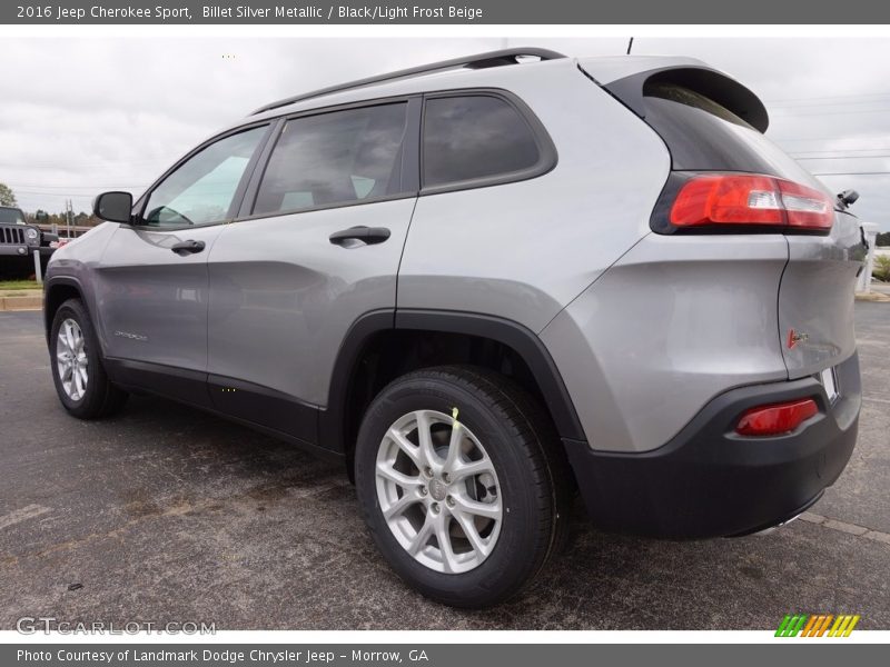 Billet Silver Metallic / Black/Light Frost Beige 2016 Jeep Cherokee Sport