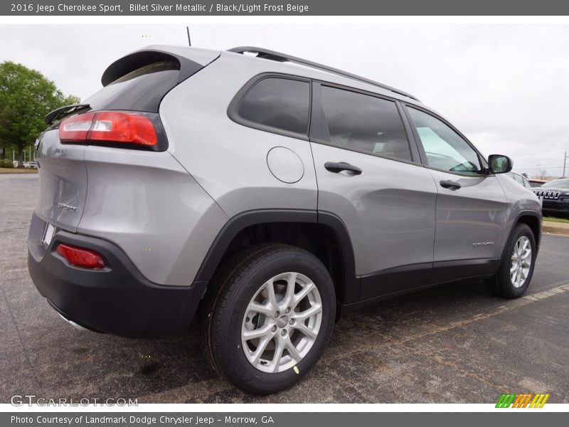 Billet Silver Metallic / Black/Light Frost Beige 2016 Jeep Cherokee Sport