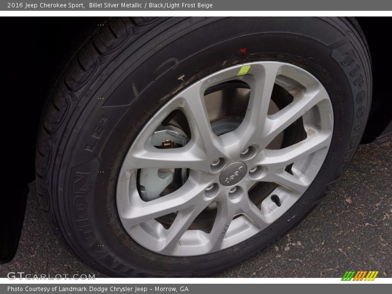 Billet Silver Metallic / Black/Light Frost Beige 2016 Jeep Cherokee Sport