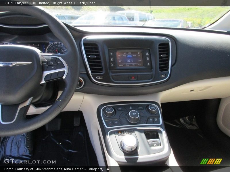 Bright White / Black/Linen 2015 Chrysler 200 Limited