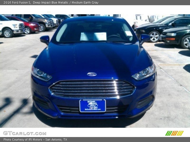 Deep Impact Blue Metallic / Medium Earth Gray 2016 Ford Fusion S