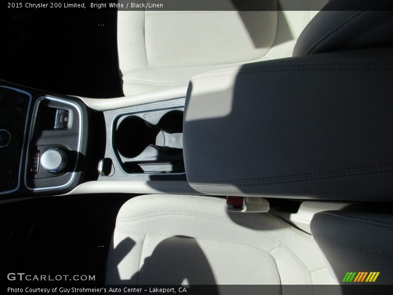Bright White / Black/Linen 2015 Chrysler 200 Limited