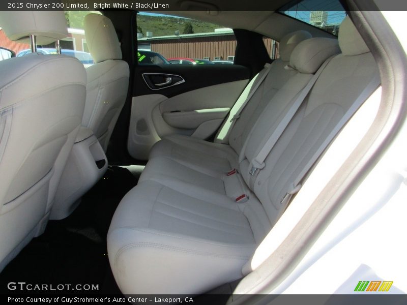 Bright White / Black/Linen 2015 Chrysler 200 Limited