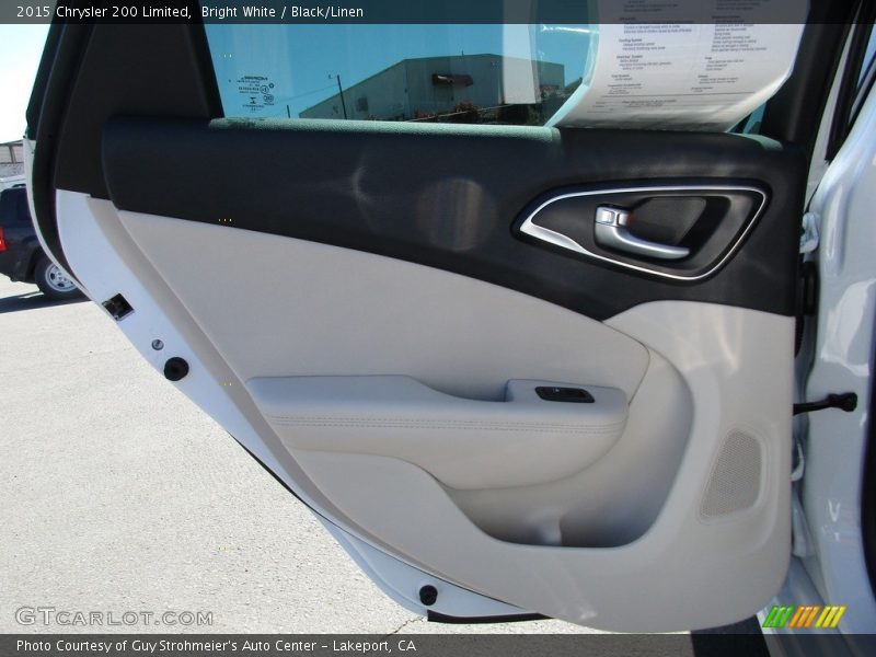 Bright White / Black/Linen 2015 Chrysler 200 Limited