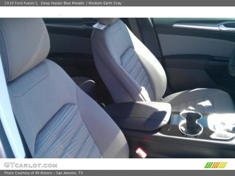 Deep Impact Blue Metallic / Medium Earth Gray 2016 Ford Fusion S
