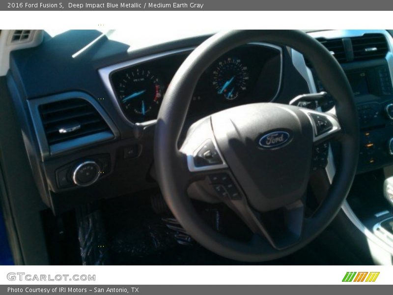 Deep Impact Blue Metallic / Medium Earth Gray 2016 Ford Fusion S