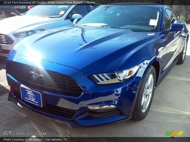 Deep Impact Blue Metallic / Ebony 2016 Ford Mustang V6 Coupe