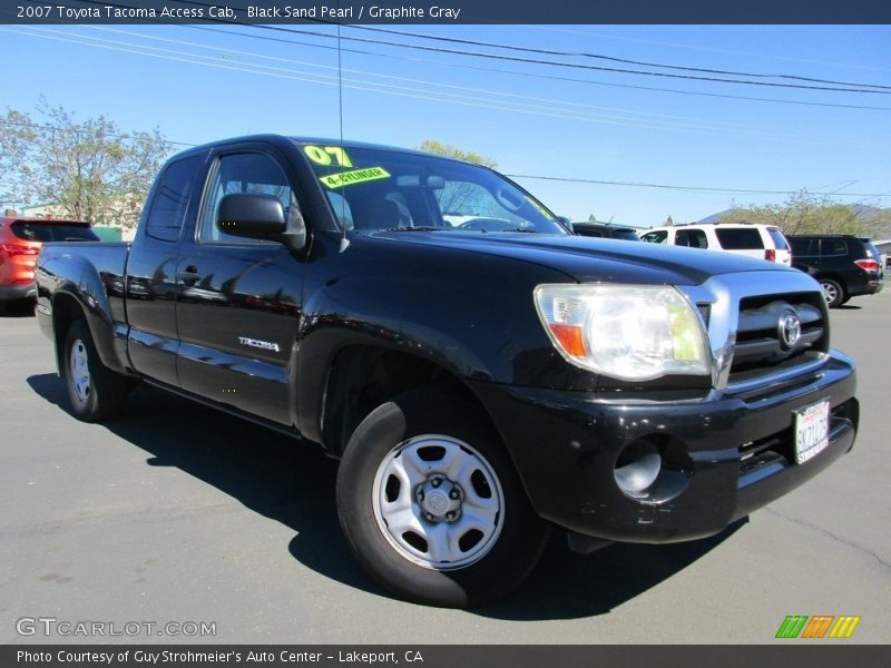 Black Sand Pearl / Graphite Gray 2007 Toyota Tacoma Access Cab