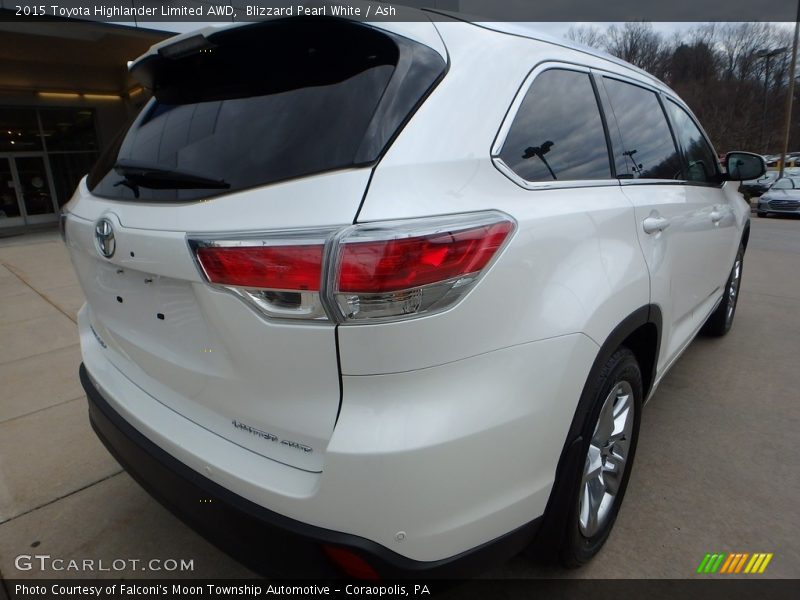 Blizzard Pearl White / Ash 2015 Toyota Highlander Limited AWD