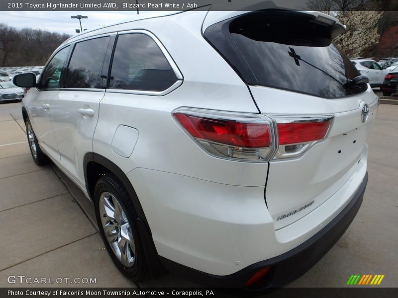 Blizzard Pearl White / Ash 2015 Toyota Highlander Limited AWD