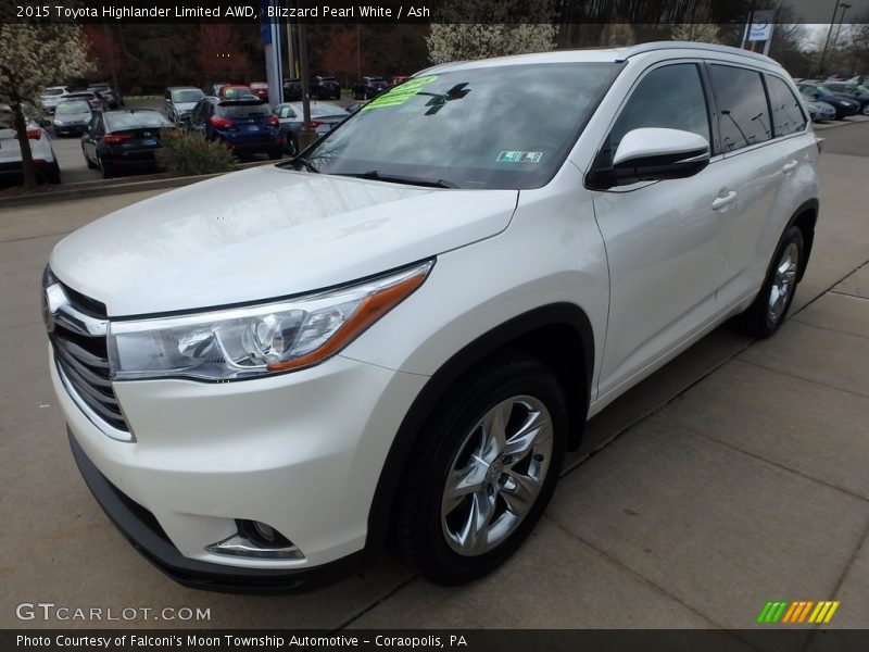Blizzard Pearl White / Ash 2015 Toyota Highlander Limited AWD