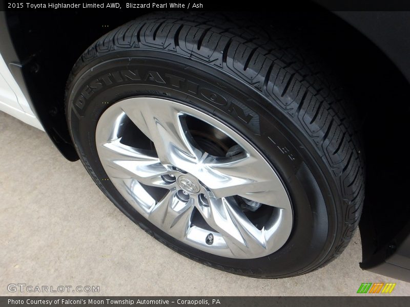 Blizzard Pearl White / Ash 2015 Toyota Highlander Limited AWD