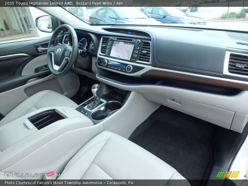 Blizzard Pearl White / Ash 2015 Toyota Highlander Limited AWD
