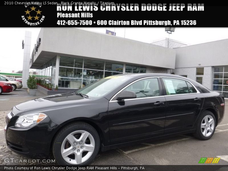 Black Granite Metallic / Titanium 2010 Chevrolet Malibu LS Sedan